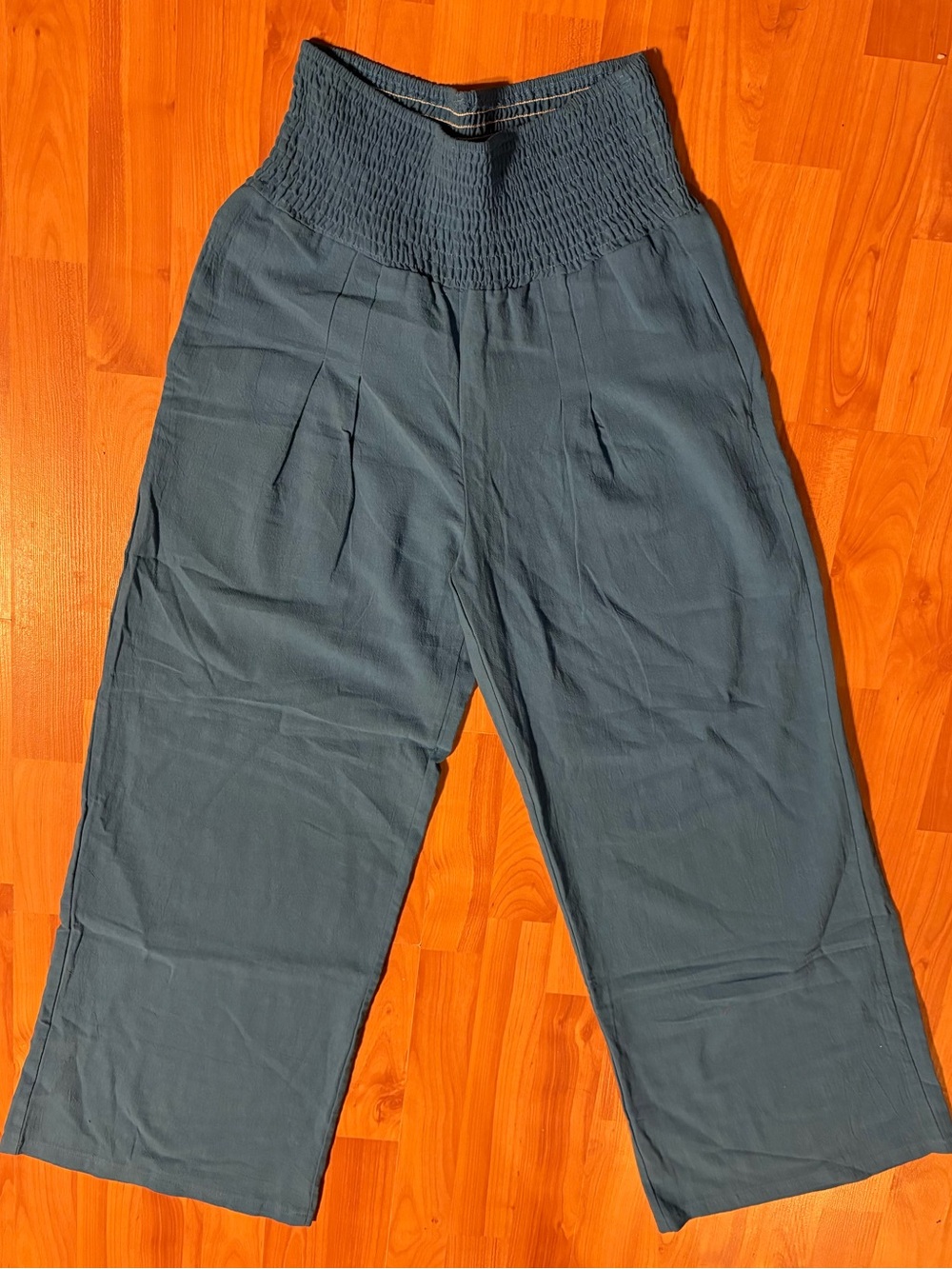 🔥Women’s Blue Linen & Cotton Palazzo Pants, Sz. M, VGUC-EUC. - Picture 5 of 7